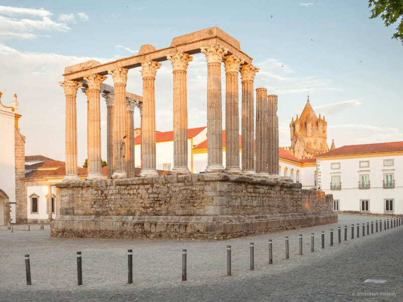 Temple of Diana in Evora, Portugal